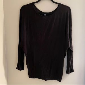 S&S Clothing Sheer Black Long Sleeve Tunic Top